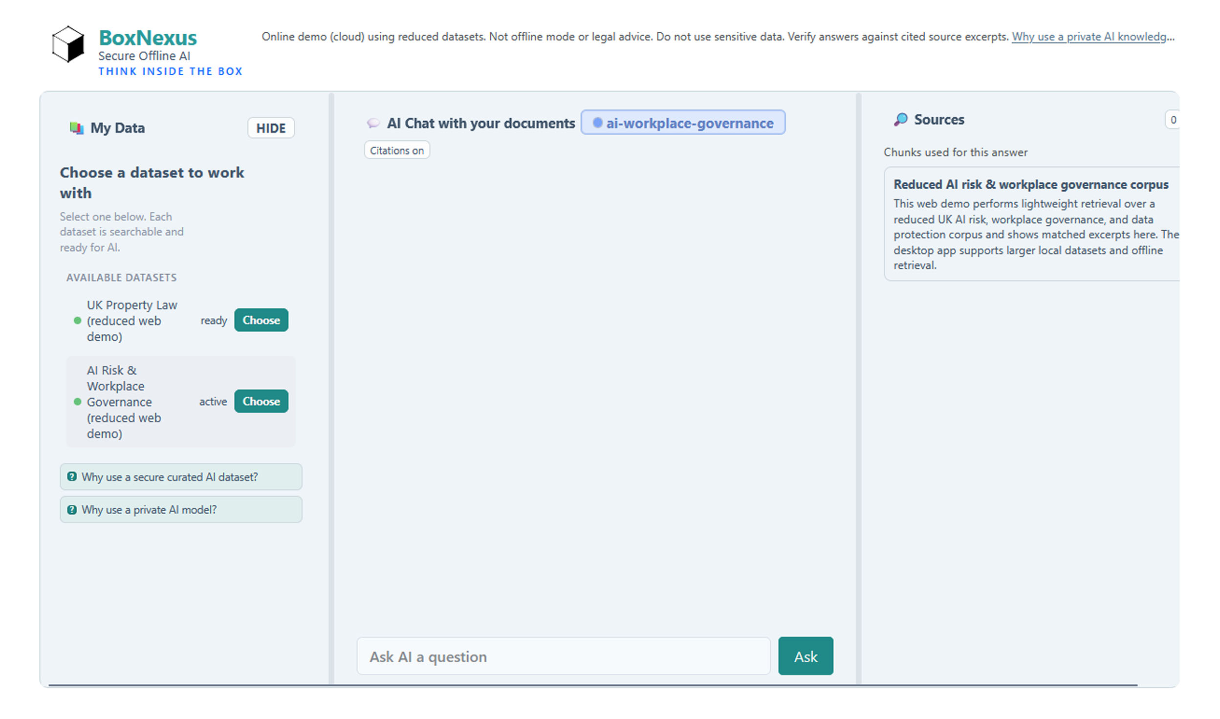BoxNexus desktop interface